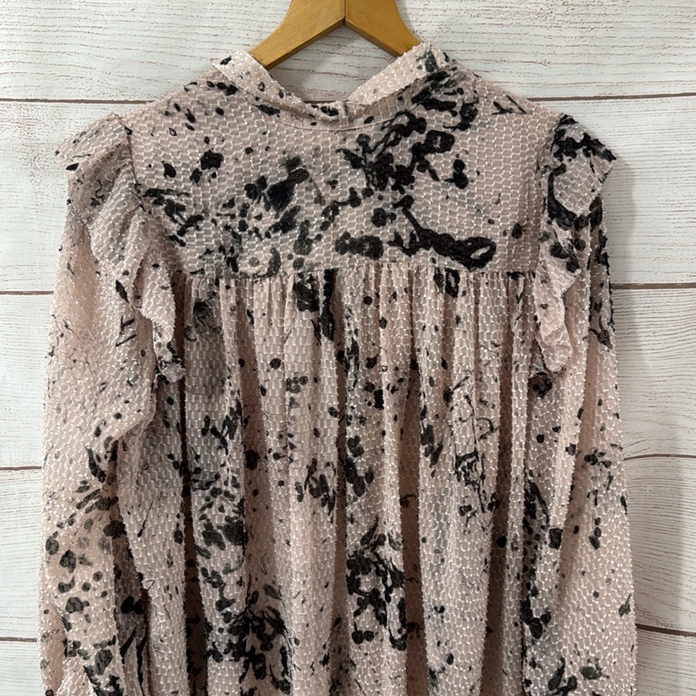 NWT pink abstract design  All Saints Lara Portland shirt blouse size 6 - Picture 10 of 12